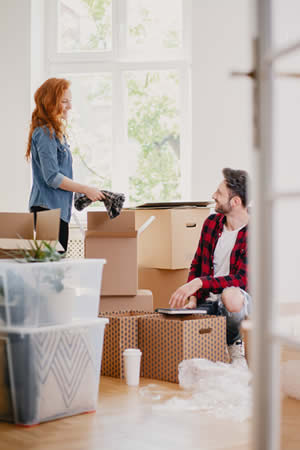 Packing boxes for removal